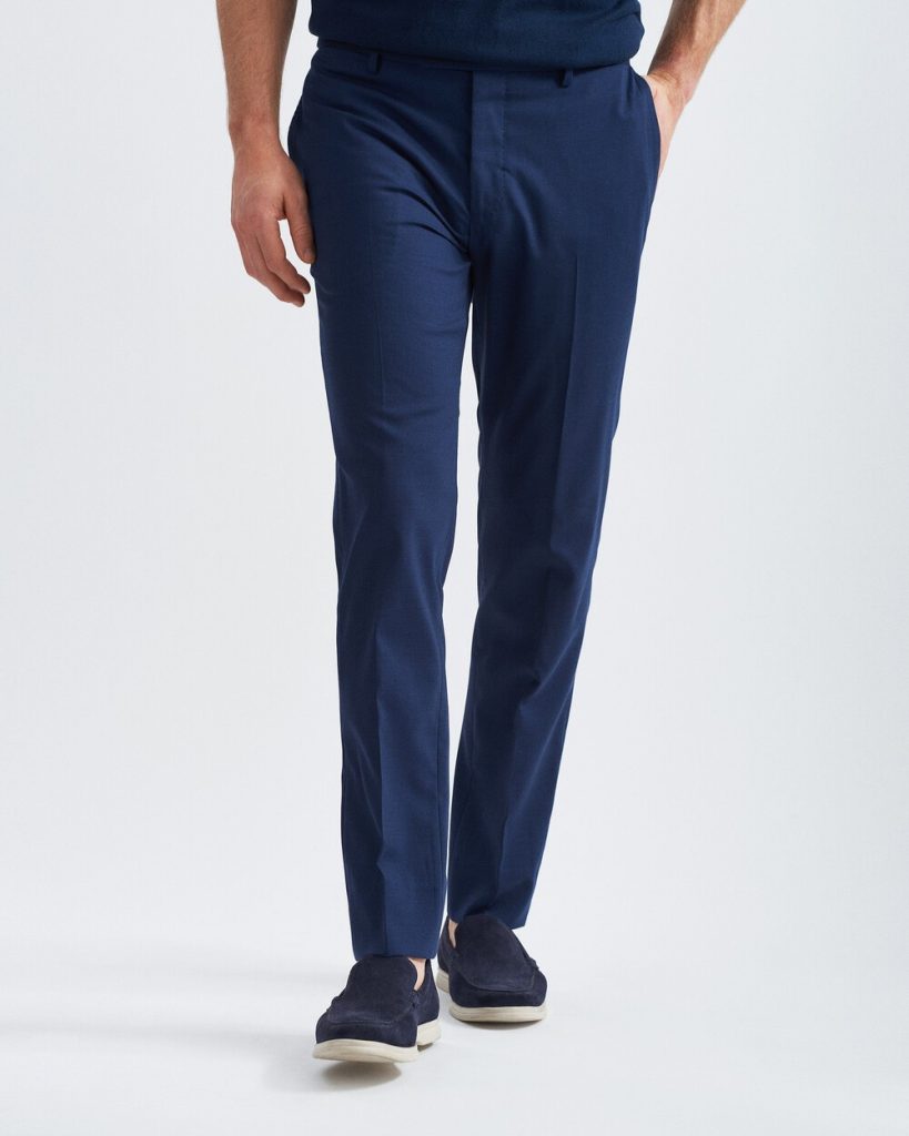 Pantaloni "Vento" in fresco di lana e seta